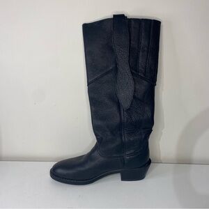 Women's Durango Boots Tall Black Leather Motorcycle Moto Size 9.5